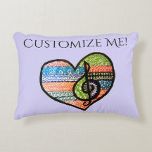 Musique Arc-en-ciel coloré Doodle Coeur Pour Custo