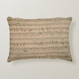Coussins Décoratifs Musique de feuille ancienne de 1822, chanson du vi