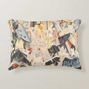 Coussins Décoratifs Musique vintage, Jazz Art Déco, Rhapsody en Bleu