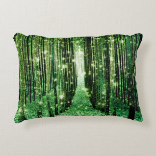 Coussins Décoratifs Mystère de la forêt verte magique