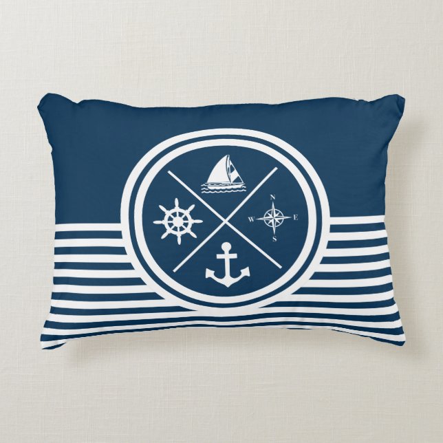 Coussins Décoratifs Nautical themed design (Devant)