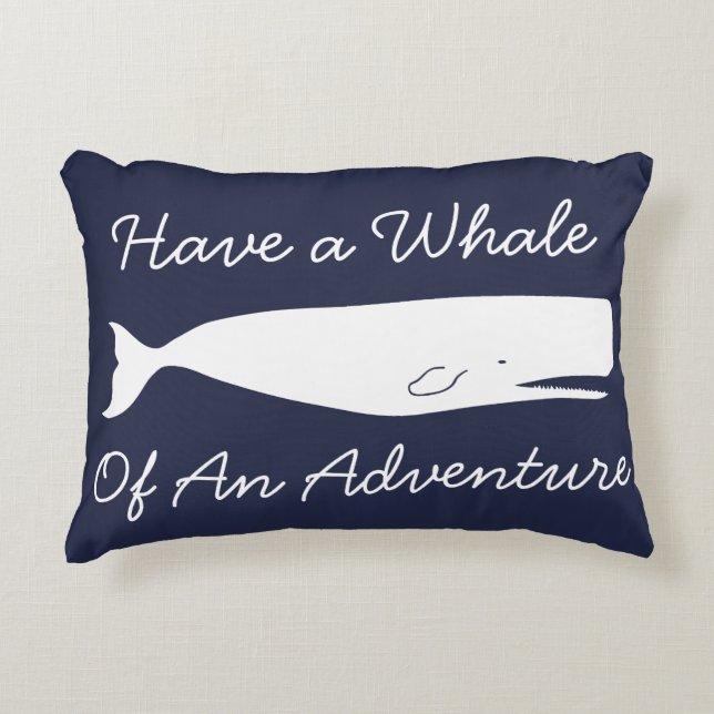 Coussins Décoratifs Nautical Whale Adventure & Ancres (Devant)
