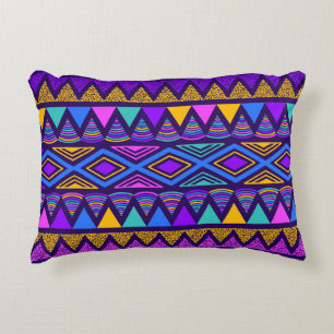 Coussins Décoratifs Neon Blue : Tribal Navajo Motif