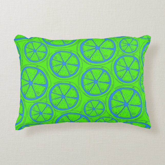 Coussins Décoratifs Neon Lemon Slice Boho Chic (Devant)