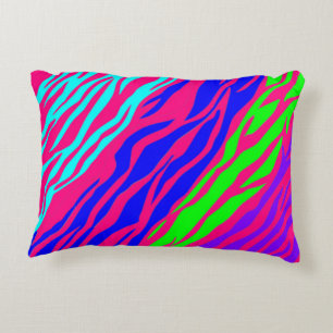 Coussins Décoratifs Neon Rainbow Zebra