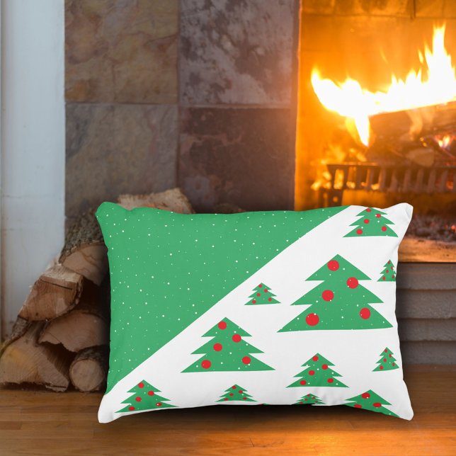 Coussins Décoratifs Noël Arbre et Rouge Neige (Créateur téléchargé)