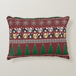 Coussins Décoratifs Noël des chats 