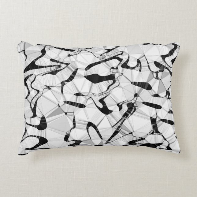 Coussins Décoratifs Noir et blanc en mouvement Accent Cushion (Devant)