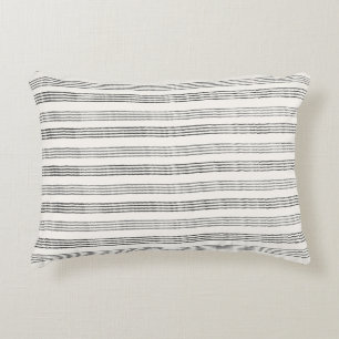 Coussins Décoratifs Noir Gris Moderne Minimaliste Stripe Boho 