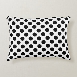 Coussins Décoratifs Noir sur Blanc Grand Taille Pois