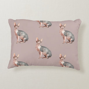 Coussins Décoratifs Nom personnalisé Sphynx chat sans cheveux motif