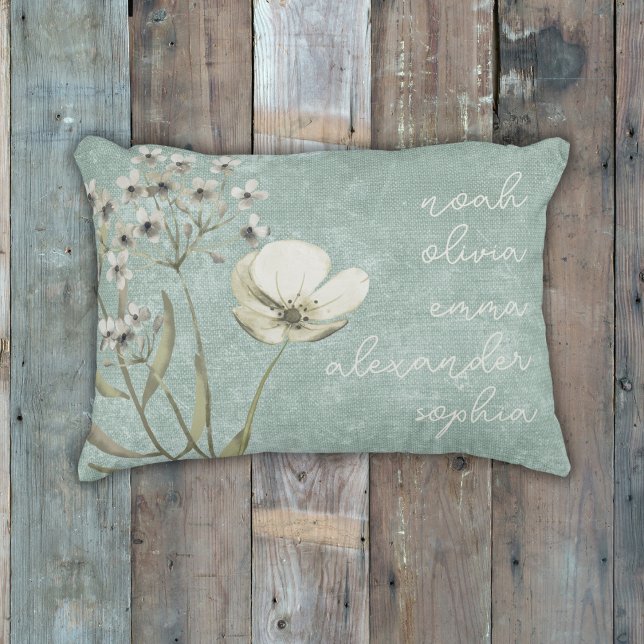 Coussins Décoratifs Noms personnalisés Grand-parents Maman Moderne Flo (Créateur téléchargé)