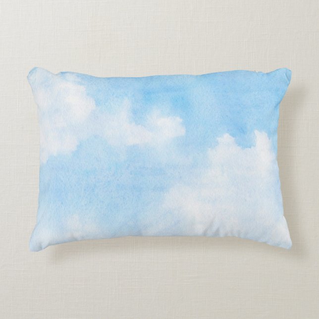 Coussins Décoratifs Nuages d'aquarelle et arrière - plan de ciel (Devant)