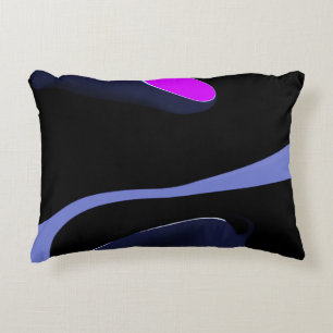 Coussins Décoratifs Nuit de la Comète : Bleu Abstrait, Violet & Noir