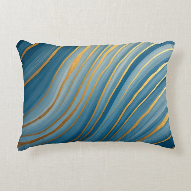 Coussins Décoratifs "Oceanic Gold Flow (Devant)