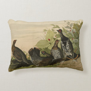 Coussins Décoratifs Oiseaux d'Amérique du Grouse Audubon tacheté (épin