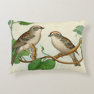 Coussins Décoratifs Oiseaux étés perché par cru