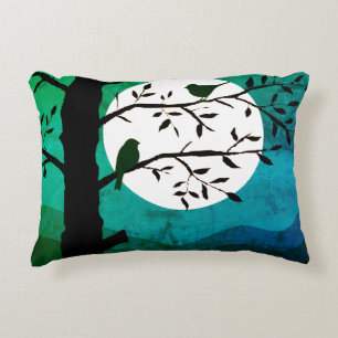Coussins Décoratifs Oiseaux Lune