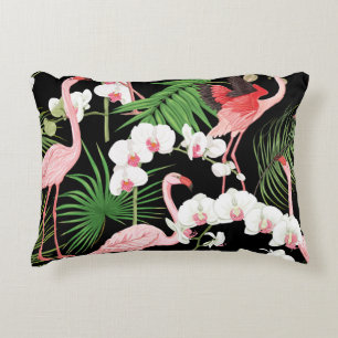 Coussins Décoratifs Oiseaux Plante tropicaux Illustration colorée