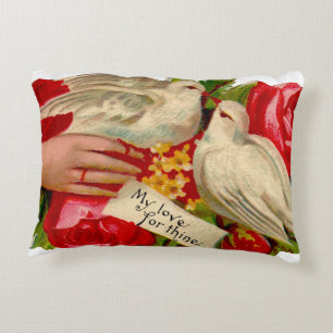 Coussins Décoratifs Oiseaux vintage amour victorien colombe art classi