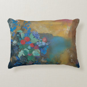 Coussins Décoratifs Ophelia parmi les fleurs par Odilon Redon