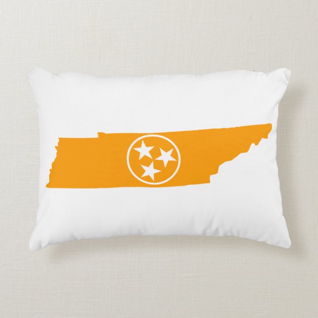 Coussins Décoratifs Orange d'état du Tennessee (Devant)