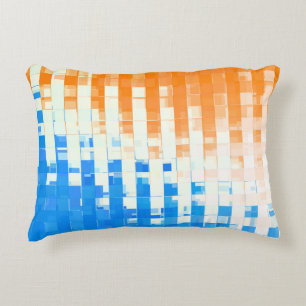 Coussins Décoratifs Orange et bleu rustique