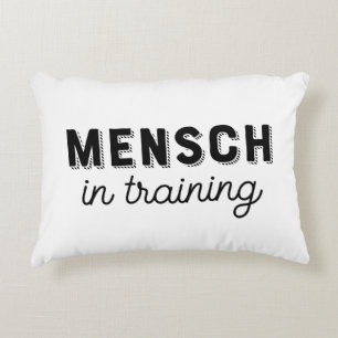 Coussins Décoratifs Oreiller à accent de nurserie Mensch en formation