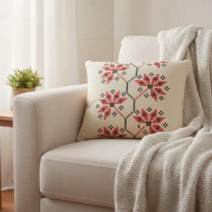 Coussins Décoratifs Oreiller à Throw brodé traditionnel ukrainien