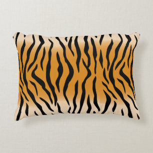 Coussins Décoratifs Oreiller accent à motif de peau de tigre sauvage