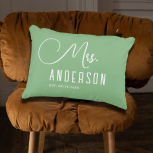 Coussins Décoratifs oreiller accent élégant classique vert sauge et bl