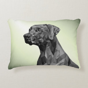 Coussins Décoratifs Oreiller accent gris géométrique chien vert