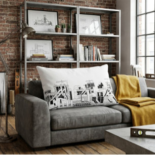Coussins Décoratifs Oreiller accentué de la skyline industrielle
