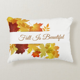Coussins Décoratifs Oreiller accentuel de feuilles d'automne