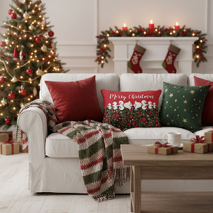 Coussins Décoratifs oreiller d'accent floral de Noël