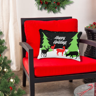 Coussins Décoratifs Oreiller de décoration de renne joyeux