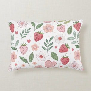Coussins Décoratifs Oreiller décoratif à accent de fraise mignon