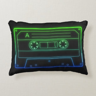 Coussins Décoratifs Oreiller décoratif à esthétique rétro de cassette 