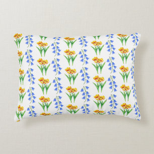 Coussins Décoratifs Oreiller décoratif aux Jacinthes et Tulipes Jaunes