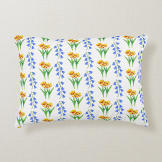 Coussins Décoratifs Oreiller décoratif aux Jacinthes et Tulipes Jaunes