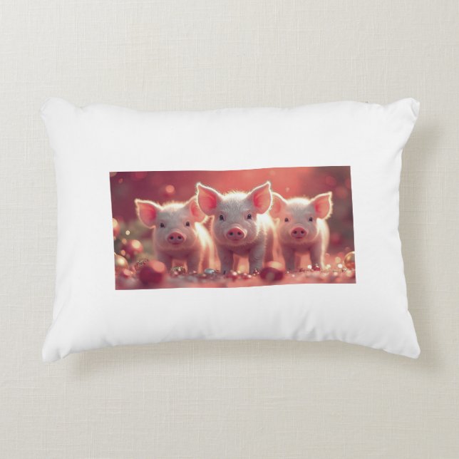 Coussins Décoratifs Oreiller doux à lancer de cochon - Décor doux et d (Devant)