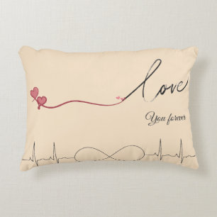 Coussins Décoratifs Oreiller jeté Cœur romantique & Électrocardiogramm