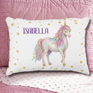 Coussins Décoratifs Oreiller Licorne Personnalisé pour Chambre de Fill