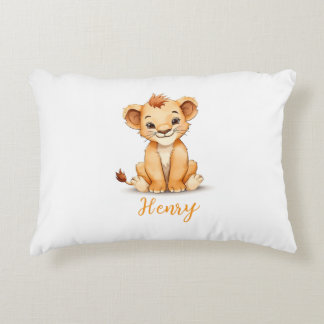 Coussins Décoratifs Oreiller Lombaire pour Nursery de Bébé Lion avec N