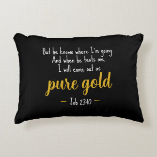 Coussins Décoratifs Oreiller Pure Gold Job 23:10 Accentuation d'Écritu
