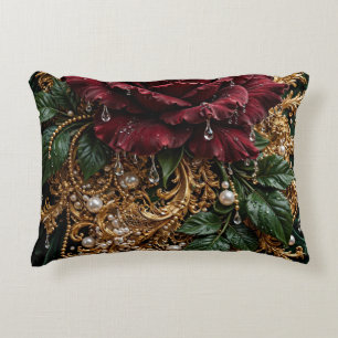 Coussins Décoratifs Oreiller Rose Baroque Bourgogne