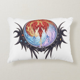 Coussins Décoratifs Oreiller Tribal Mythique Phoenix Feu et Glace
