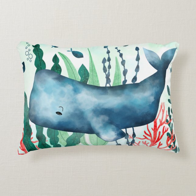 Coussins Décoratifs Oreillers de baleine d'eau (Devant)