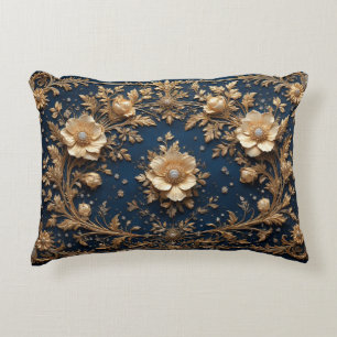 Coussins Décoratifs Ornement floral doré