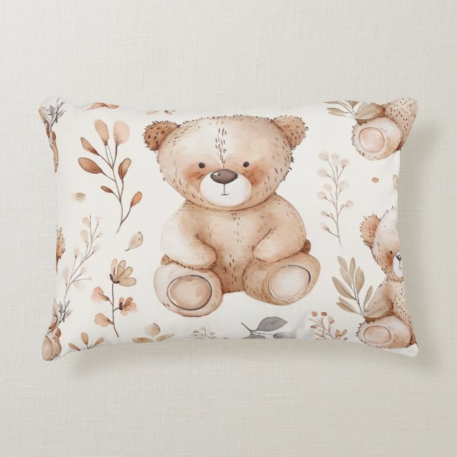 Coussins Décoratifs Ours Bébé Beige Cute (Devant)